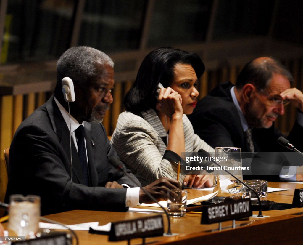 U.N. Secretary General Kofi Annan and the Quartet Principals from the European Union Press Conference