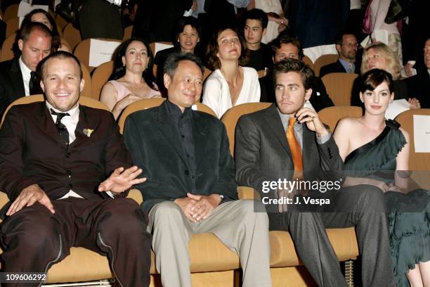 Heath Ledger, Ang Lee, Jake Gyllenhaal and Anne Hathaway