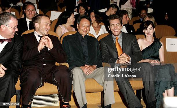 James Schamus, Heath Ledger, Ang Lee, Jake Gyllenhaal and Anne Hathaway