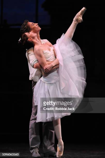Lauren Cuthbertson and Vadim Muntagirov in Frederick Ashton's The Two Pigeons at The Royal Opera House on January 17, 2019 in London, England.