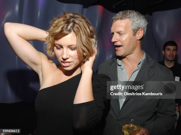 Jessica Biel and Neil Burger, director during The Illusionist New York Premiere - After Party at AER in New York City, New York, United States.