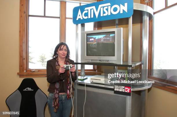 Rachel Dratch in Activision gaming suite during Fuel TV Chalet at Sundance and X-Dance 2006 - Day 6 at Woodside in Park City, Utah, United States.