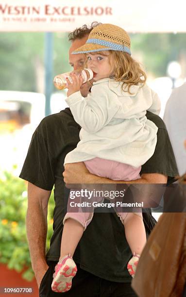 Matthew Barney and daughter Isadora during 2005 Venice Film Festival - Bjork Sighting - September 3, 2005 at Hotel De Bains in Venice Lido, Italy.