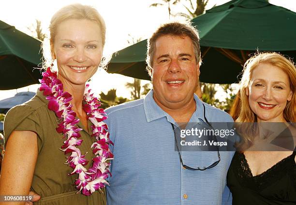 Joan Allen, Barry Rivers and Patricia Clarkson during 2006 Maui Film Festival - Opening Night Twilight Reception at Fairmont KeaLani Hotel in Maui,...