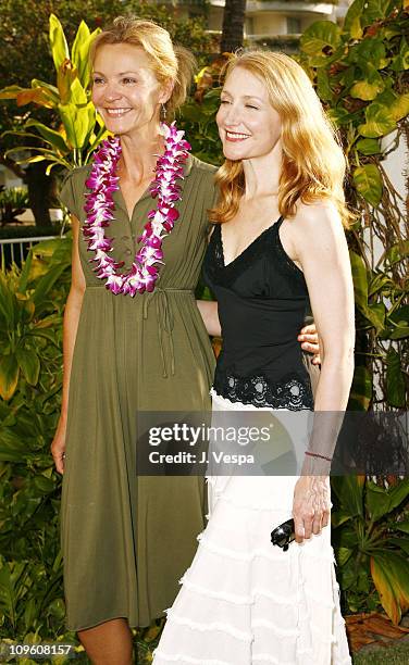 Joan Allen and Patricia Clarkson during 2006 Maui Film Festival - Opening Night Twilight Reception at Fairmont KeaLani Hotel in Maui, Hawaii, United...