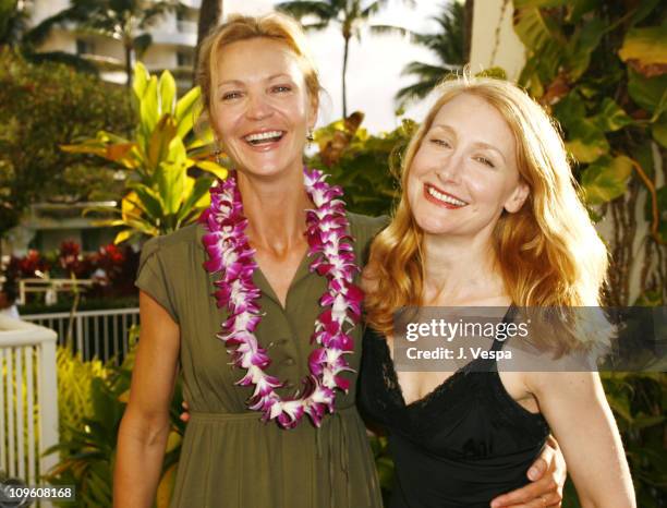 Joan Allen and Patricia Clarkson during 2006 Maui Film Festival - Opening Night Twilight Reception at Fairmont KeaLani Hotel in Maui, Hawaii, United...