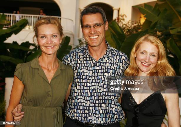 Joan Allen, Marc Simon and Patricia Clarkson during 2006 Maui Film Festival - Opening Night Twilight Reception at Fairmont KeaLani Hotel in Maui,...