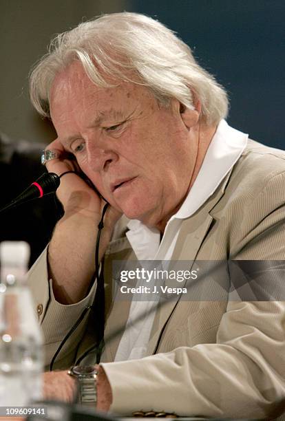 Anthony Hopkins during 2005 Venice Film Festival - "Proof" Press Conference at Casino Palace in Venice Lido, Italy.