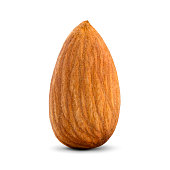 The almond isolated on white background