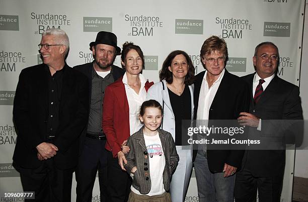 Ken Brecher, Jonathon Dayton, Valerie Faris, Abigail Breslin, Karen Hopkins, Robert Redford and Joseph Melillo