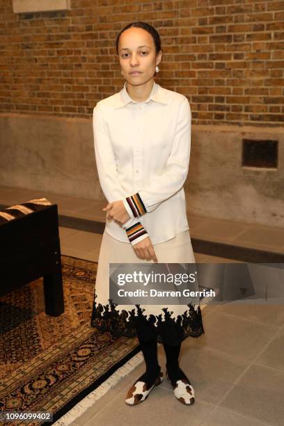 Grace Wales Bonner attends the Grace Wales Bonner : "A Time for New Dreams" private view at the Serpentine Sackler Gallery on January 18, 2019 in...