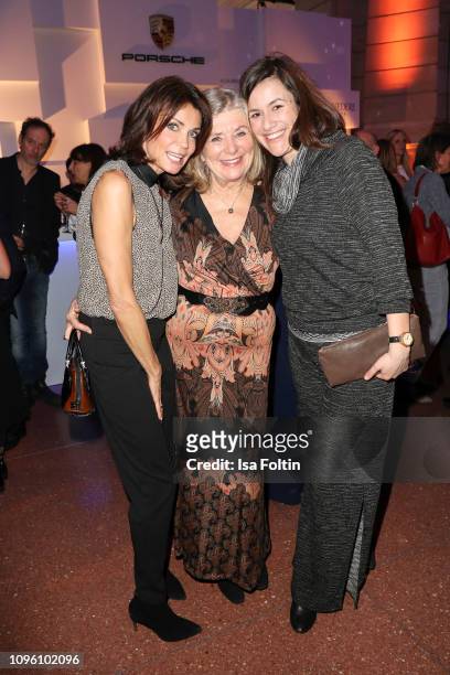 German actress Gerit Kling and German actress Jutta Speidel with her daughter Antonia Speidel attend the Blue Hour Party hosted by ARD during the...
