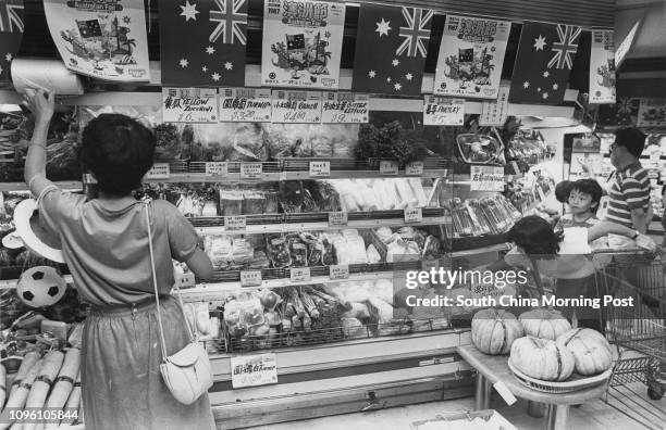 Australian Fair at Daimaru department store. Australian food products being display. 18OCT87