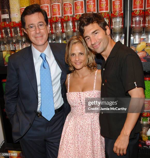 Stephen Colbert, Amy Sedaris and Paul Dinello during THINKFilm Presents The New York Premiere of "Strangers With Candy" - Afterparty at Dylan's Candy...