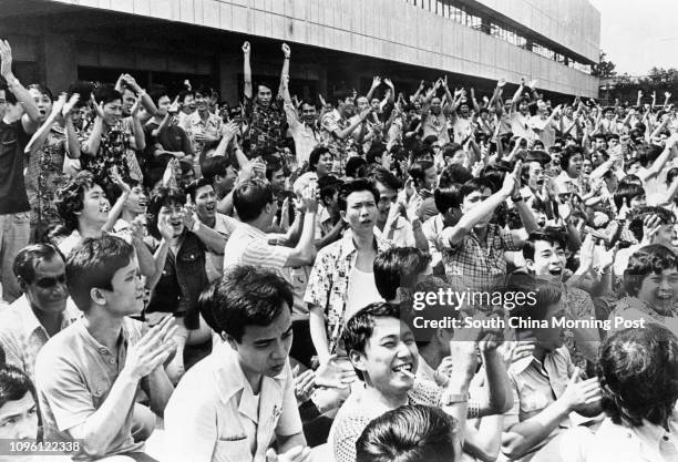 About 4,000 policemen stage a sit-in outside the Police Headquarters in Wan Chai to call for an end of "persecution" by the Independent Commission...