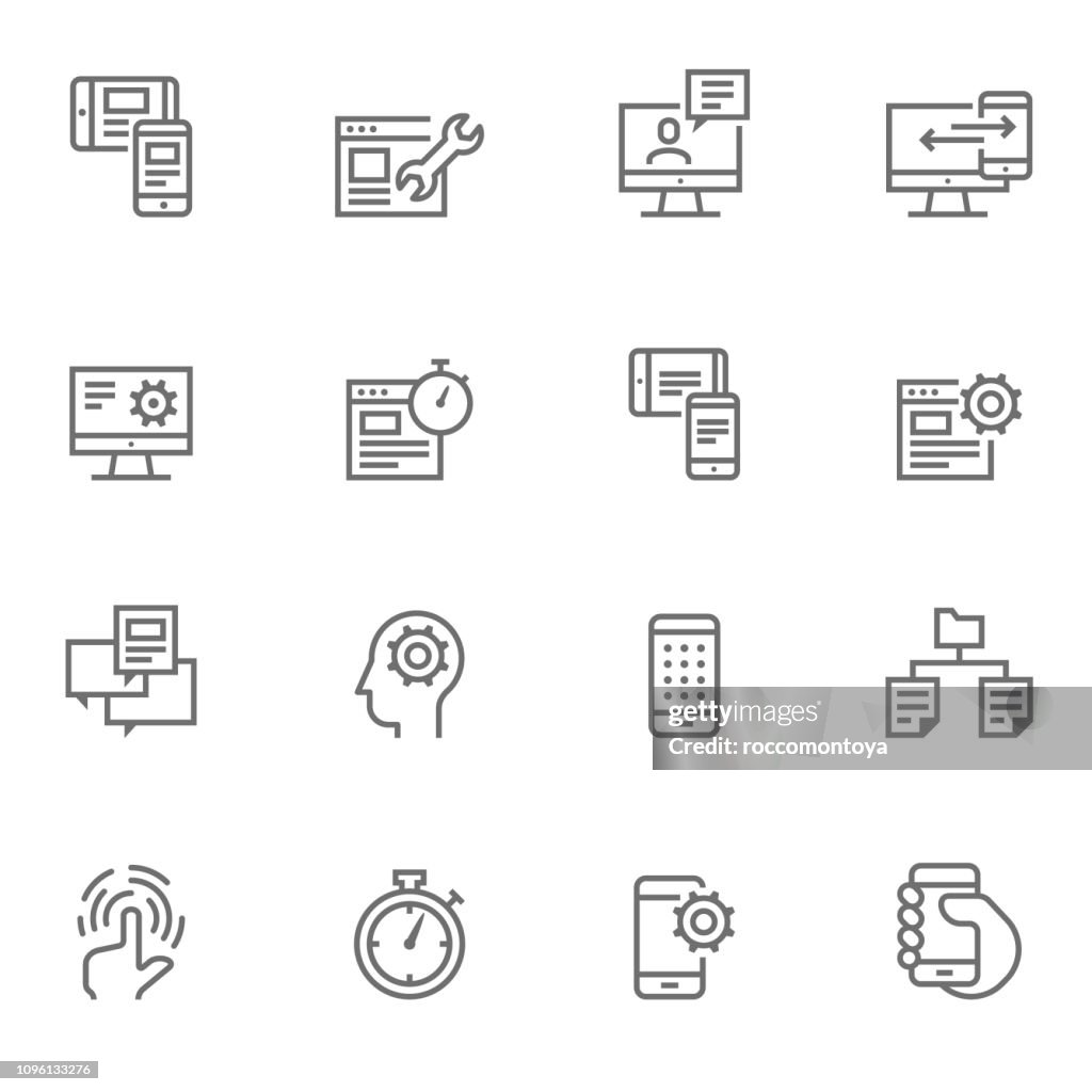 Icon Set UI/UX Icons - Illustration