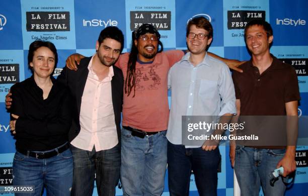 Madeleine Olnek, Alex Merkin, Jacques Thelomaque, Carson Mell and Justine Hayword of "Shorts Program"