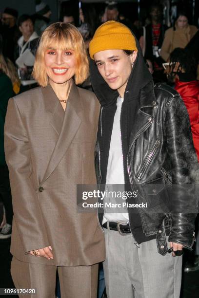 Actress Noomi Rapace and Agathe Mougin attend the Dior Homme Menswear Fall/Winter 2019-2020 show as part of Paris Fashion Week on January 18, 2019 in...