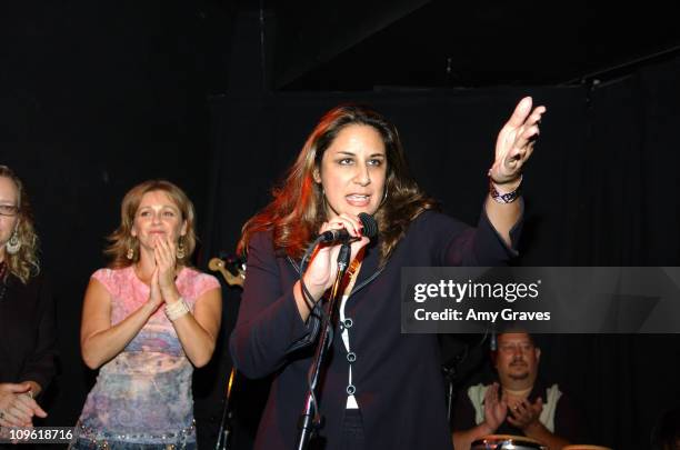 Michele Dominguez Greene and Bonnie Abaunza, Director of Artists for Amnesty