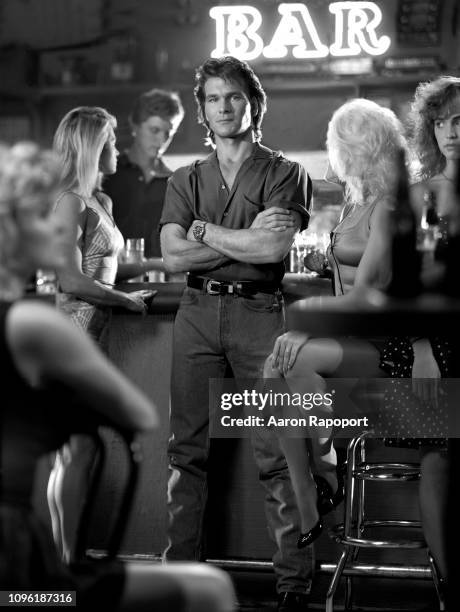 Los Angeles Actor Patrick Swayze poses for a "Road House" portrait circa 1989 inLos Angeles, California