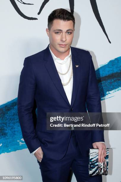 Colton Haynes attends the Dior Homme Menswear Fall/Winter 2019-2020 show as part of Paris Fashion Week on January 18, 2019 in Paris, France.