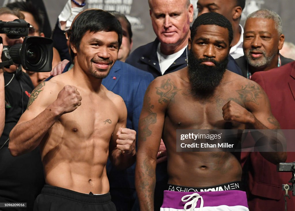 Manny Pacquiao v Adrien Broner - Weigh-in