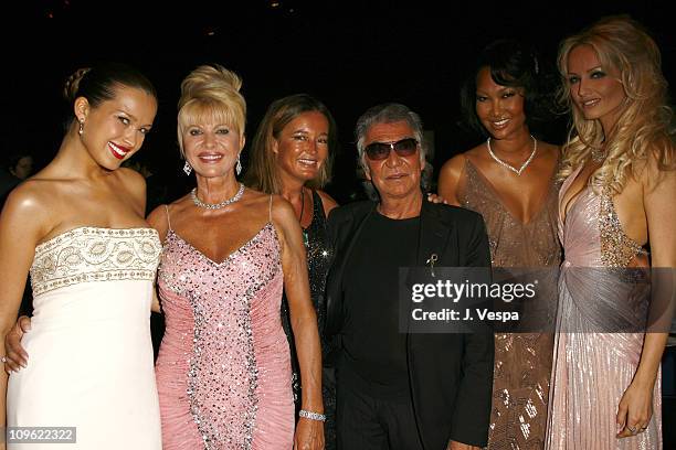 Petra Nemcova, Ivana Trump, Eva Cavalli, Roberto Cavalli, Kimora Lee Simmons and Adriana Karembeu