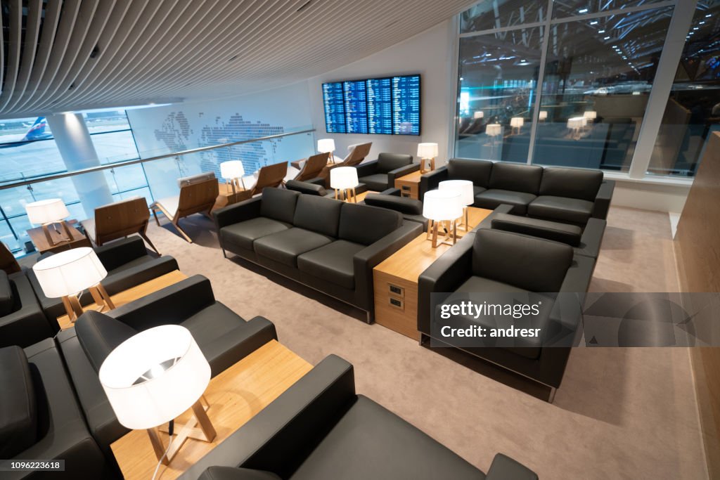 Empty business lounge at the airport