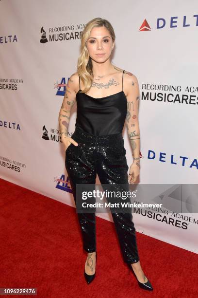 Christina Perri attends MusiCares Person of the Year honoring Dolly Parton at Los Angeles Convention Center on February 8, 2019 in Los Angeles,...