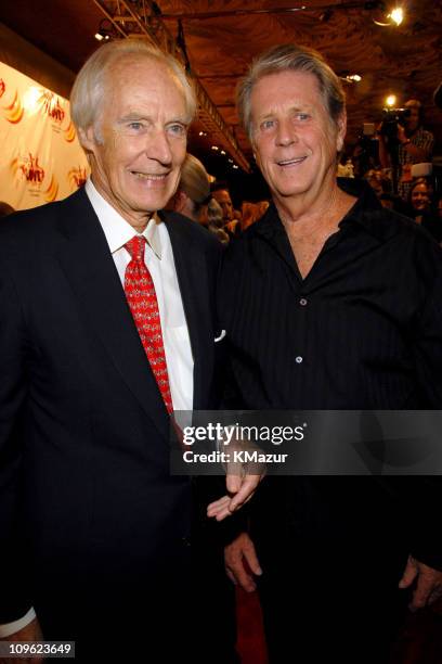 Sir George Martin and Brian Wilson during "LOVE": Cirque du Soleil Celebrates the Musical Legacy of The Beatles - Red Carpet at The Mirage Hotel and...