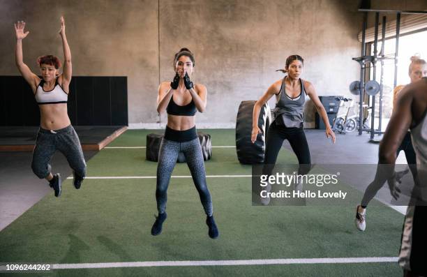 Young women exercising