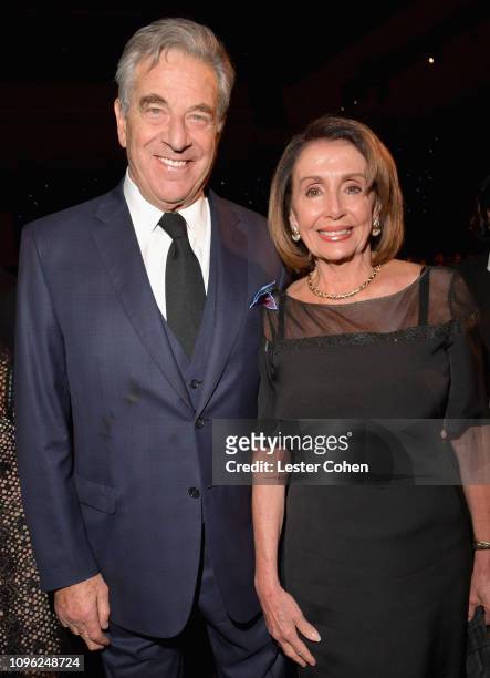 Paul Pelosi and Nancy Pelosi attend MusiCares Person of the Year honoring Dolly Parton at Los Angeles Convention Center on February 8, 2019 in Los...