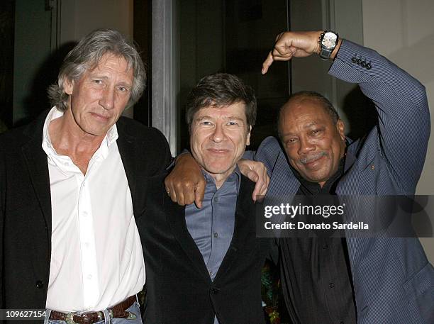 Roger Waters, Jeffrey Sachs and Quincy Jones *EXCLUSIVE*