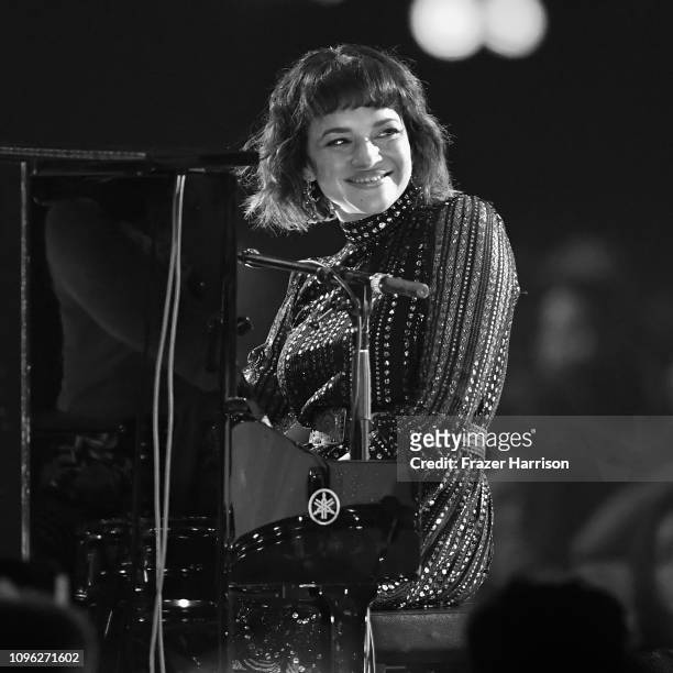 Norah Jones performs onstage during MusiCares Person of the Year honoring Dolly Parton at Los Angeles Convention Center on February 8, 2019 in Los...