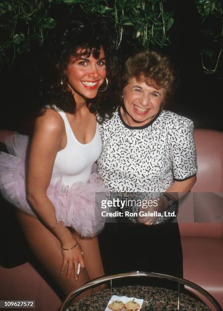 Lisa Calcallicotte and Dr. Ruth Westheimer during Opening Night Performance Party for "Asinamali" New York City - April 23, 1987 at Stringfellow's...