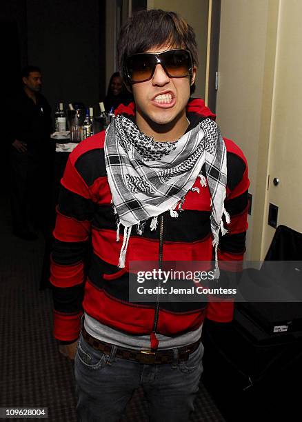 Pete Wentz of Fall Out Boy in Diesel 0054 sunglasses