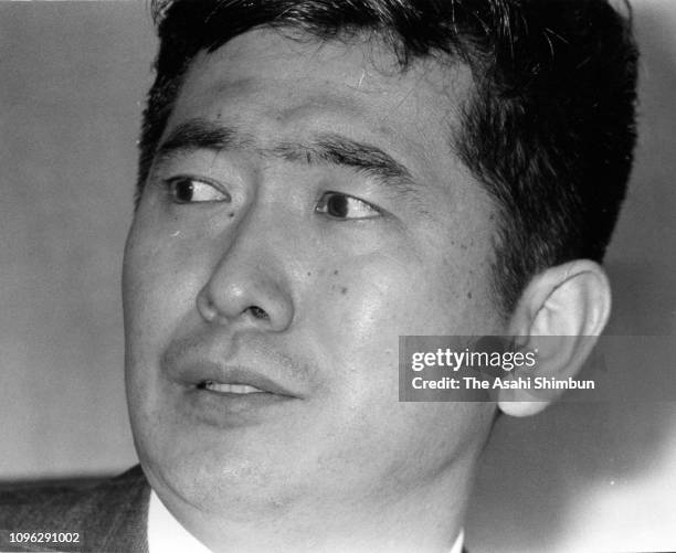 Ruling Liberal Democratic Party lawmaker Shintaro Ishihara attends a press conference after his meeting with LDP Secretary General Yasuhiro Nakasone...