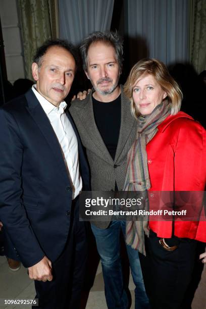 Caroline Thompson , her brother Christopher Thompson and Jean-Pierre Weill attend the Weill Menswear Fall/Winter 2019-2020 show as part of Paris...
