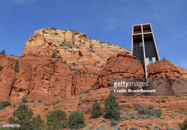 An scenic view of the Chapel in the Rocks as photographed on February 6,2011 in Sedona, Arizona.