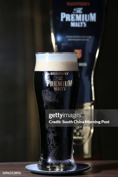 Suntory Premium Malt black beer, at Master House, 12 Lan Kwai Fong, Central, Hong Kong on August 15, 2016. 15AUG16 [BAR REVIEW FEATURES] SCMP / K. Y....