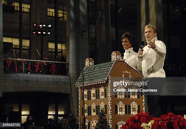 Sade Baderinwa and Sam Champion during Lincoln Center for the Performing Arts Annual Holiday Tree Lighting at Lincoln Center in New York City, New...