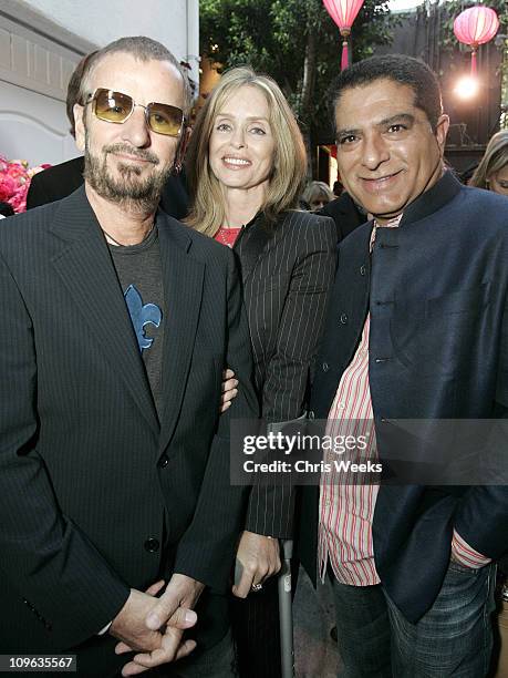 Ringo Starr, Barbara Bach and Deepak Chopra during Dave Stewart Hosts the Unveiling of Coco de Mer Boutique - Inside at Coco de Mer in West...