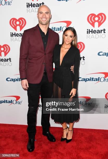 Jana Kramer and Mike Caussin attend the iHeartRadio Podcast Awards Presented By Capital One at iHeartRadio Theater on January 18, 2019 in Burbank,...