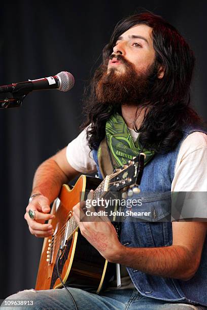 Devendra Banhart during 20th Annual Bridge School Benefit Concert - Day Two at Shoreline Amphitheatre in Mountain View, California, United States.
