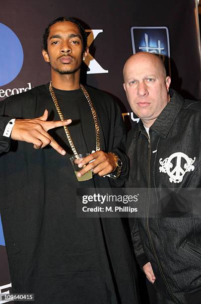 Nick "C" Hustle and Steve Lobel during Tyrese's Double-Album "Alter Ego" Release Party at Sunset Gower Studios Stage in Hollywood, California, United...