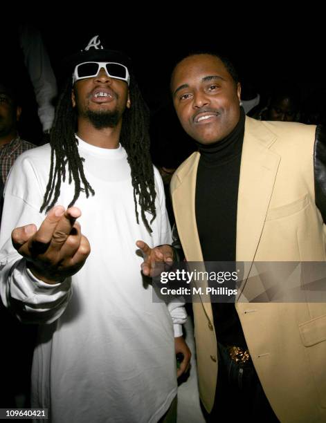 Lil Jon and Alex Thomas during Tyrese's Double-Album "Alter Ego" Release Party at Sunset Gower Studios Stage in Hollywood, California, United States.