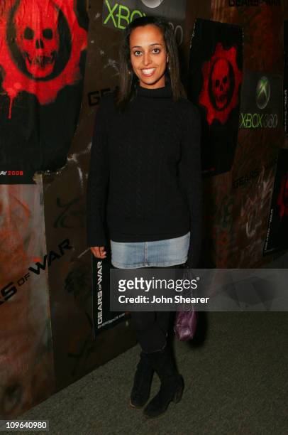 Chudney Ross during Xbox 360 Gears of War Launch Party - Red Carpet at Hollywood Forever Cemetery in Hollywood, California, United States.