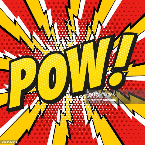 comic book pow - dynamite stock illustrations