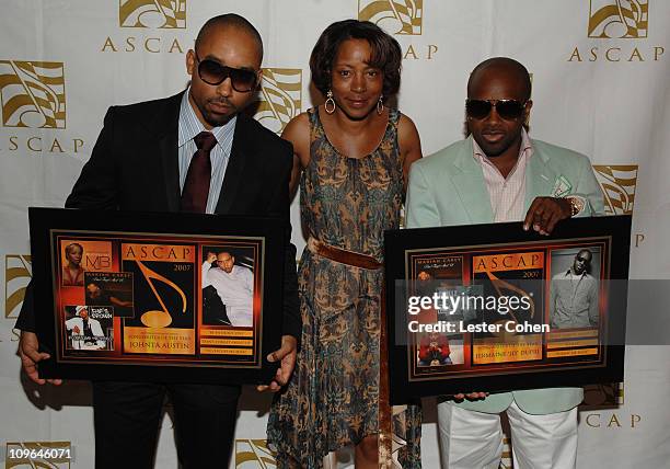 Johnta Austin, Jeanie Weems of ASCAP and Jermaine "JD" Dupri