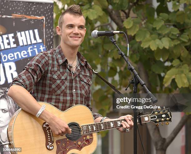 Tyler Hilton during The Sunkist "One Tree Hill" Friends with Benefits Tour Visits The Grove in Los Angeles - March 25, 2006 at The Grove in Los...